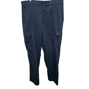 Red Kap Men's Navy Cargo Work Pants W38 L32 Durable Cotton Blend